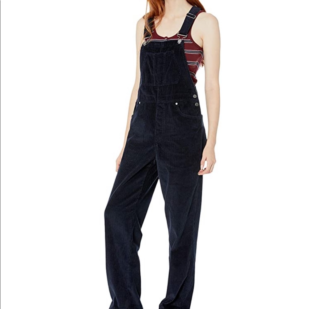 Sea Navy Corduroy Overalls